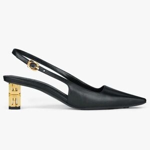 Givenchy G Cube slingback pumps in black leather